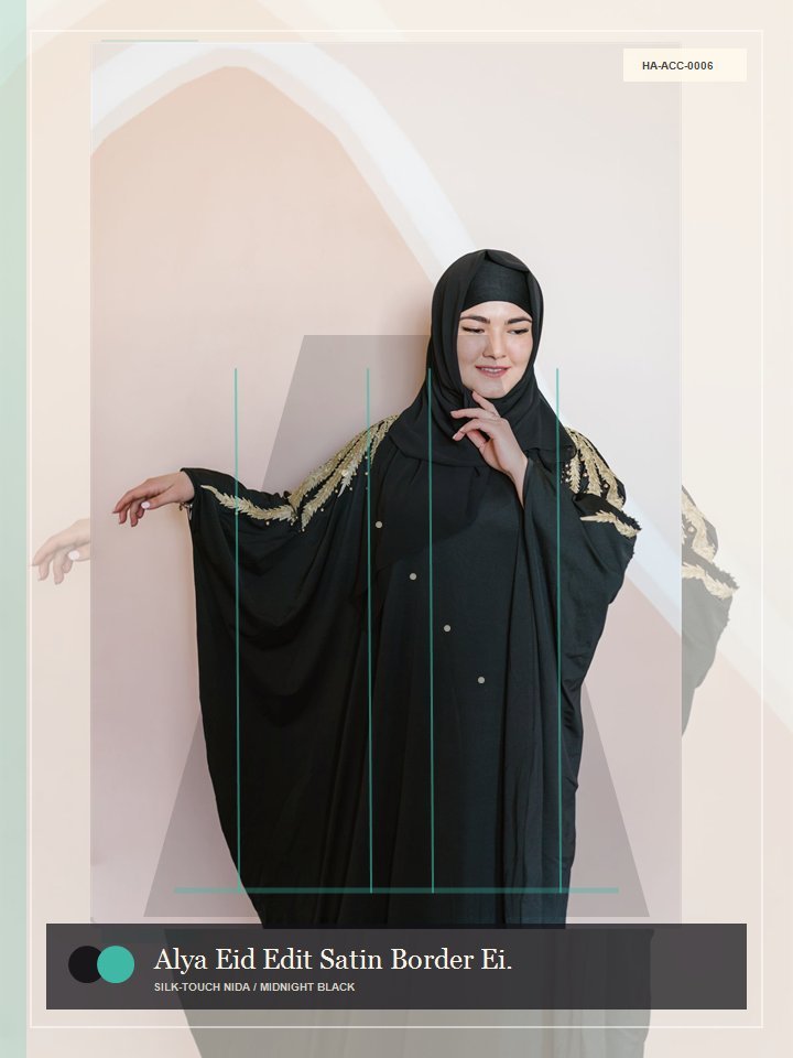 Alya Eid Edit Satin Border Eid Abaya